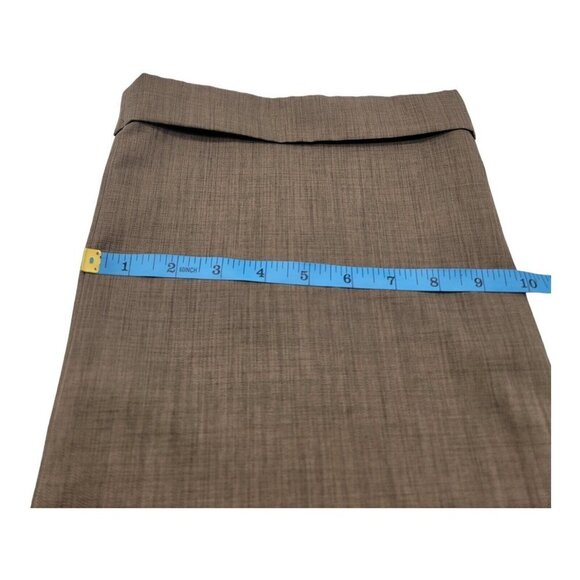 Adjust A Band Pleated Pants Brown 38S  Polyester Stretch Waistband - Picture 5 of 9